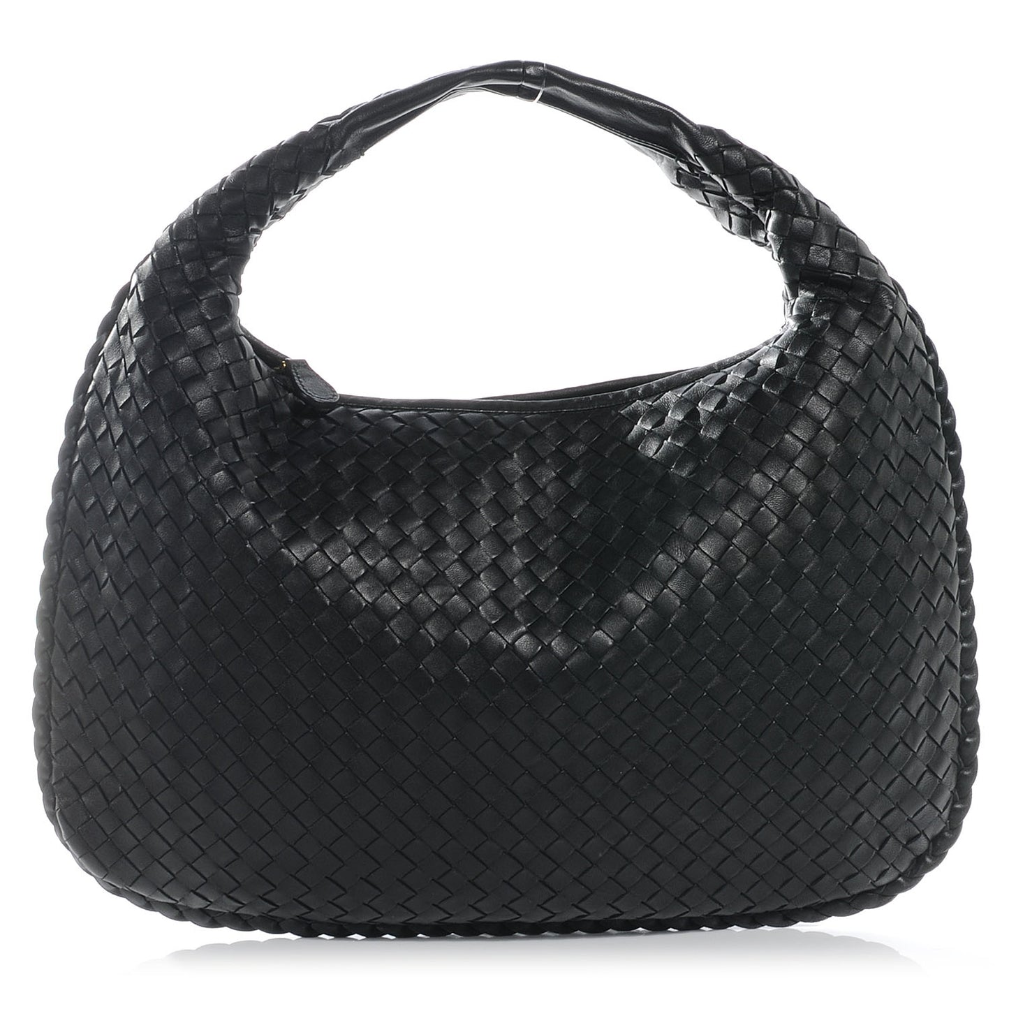Nappa Intrecciato Medium Veneta Hobo Black