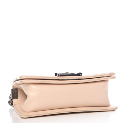 Chanel Caviar Chevron Quilted Small Boy Flap Light Beige 5 of 12