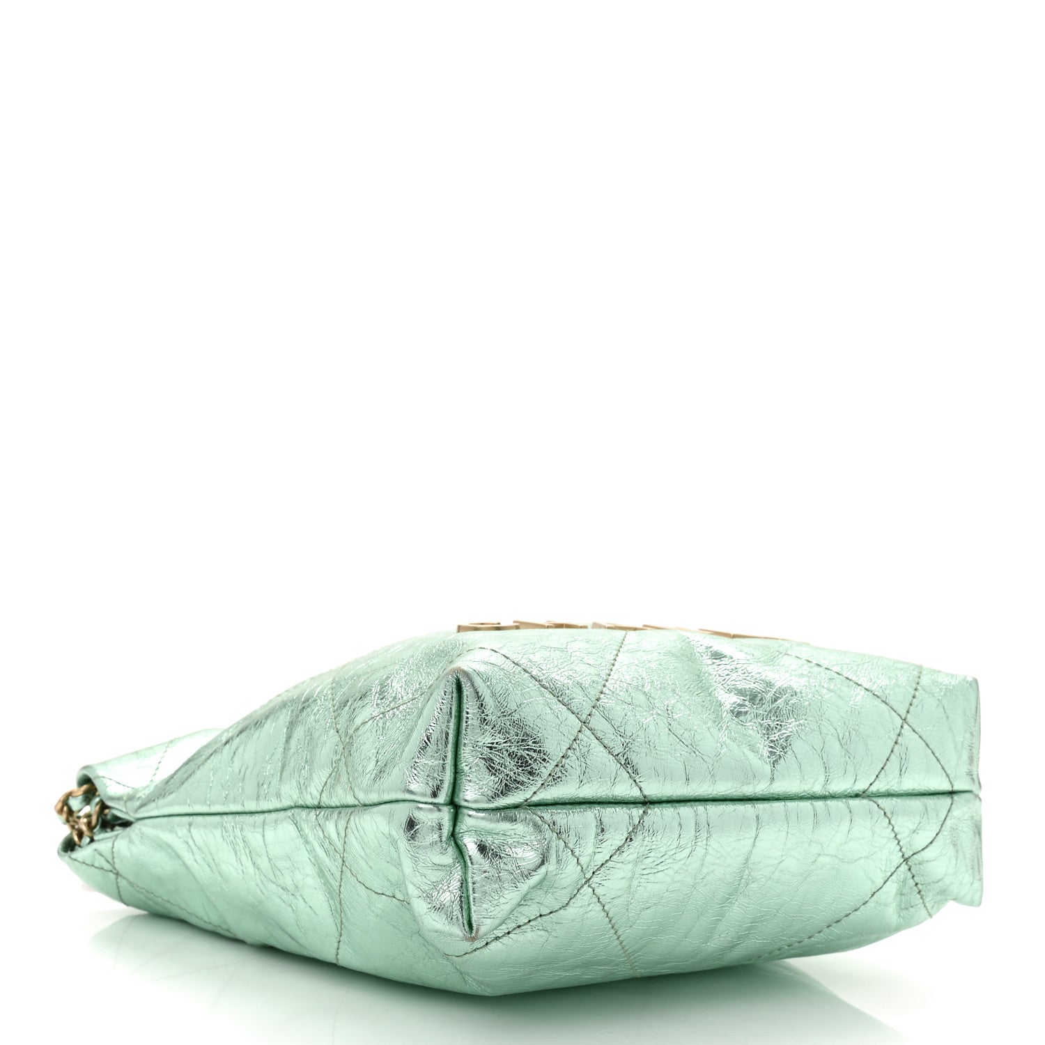 Chanel Metallic Calfskin Quilted Mini Chanel 22 Green 4 of 10