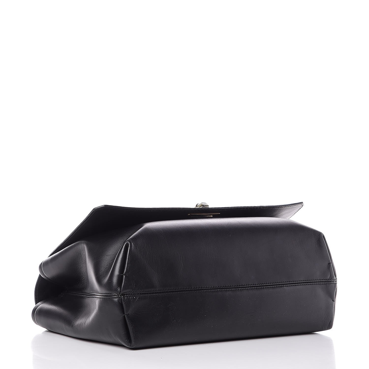 Lanvin Hammered Calfskin Large Happy Edgy Shoulder Bag Black 4 of 7