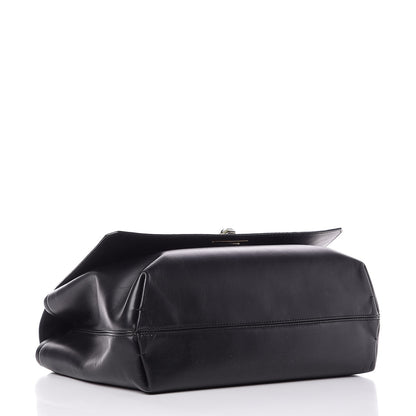 Lanvin Hammered Calfskin Large Happy Edgy Shoulder Bag Black 4 of 7
