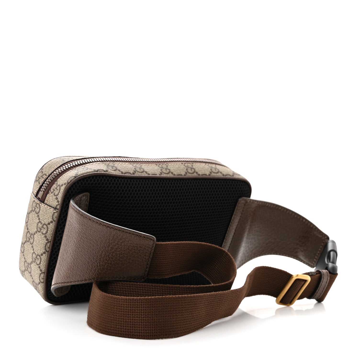 Gucci Soft GG Supreme Monogram Medium Ophidia Belt Bag Dark Brown 3 of 10