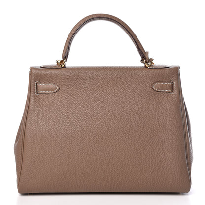 Hermes Togo Kelly Retourne 32 Etoupe 4 of 36