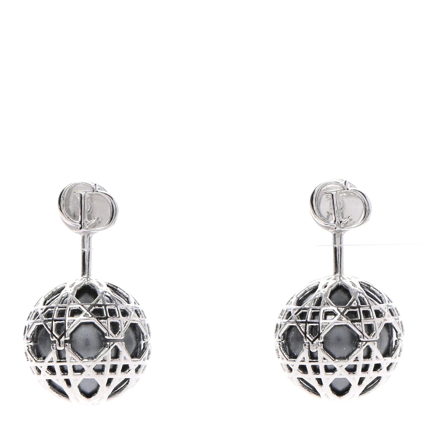 Pearl Secret Cannage Mise En Dior Tribales Earrings Silver