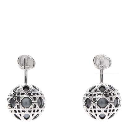 Christian Dior Pearl Secret Cannage Mise En Dior Tribales Earrings Silver 1 of 4