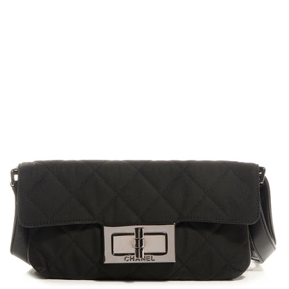 Chanel Jersey Quilted Mademoiselle Messenger Flap Bag Black 1 of 8