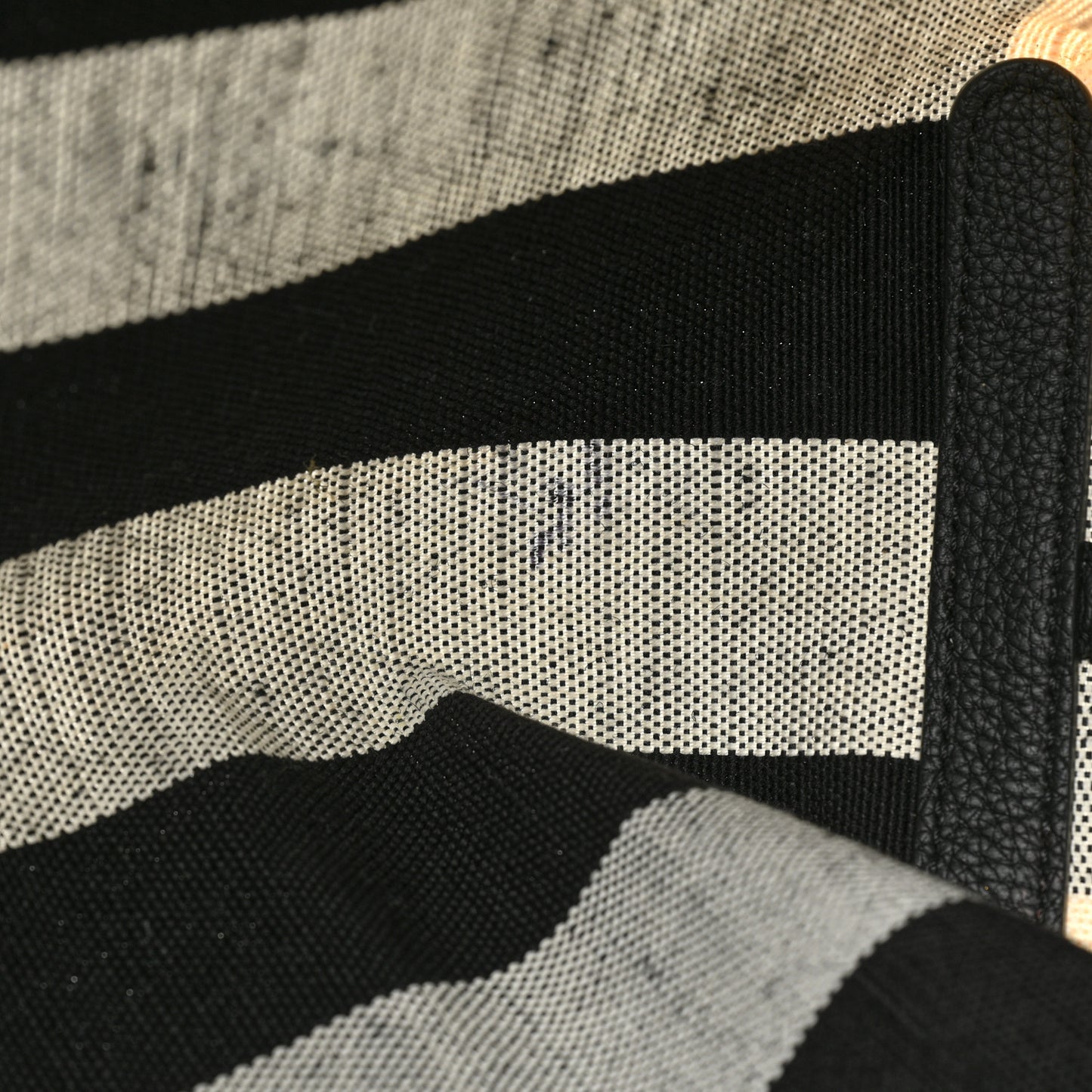 Coated Canvas Mega Check Medium Doodle Tote Black White