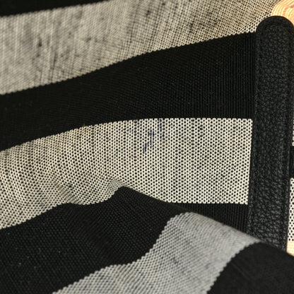 Burberry Coated Canvas Mega Check Medium Doodle Tote Black White 9 of 13