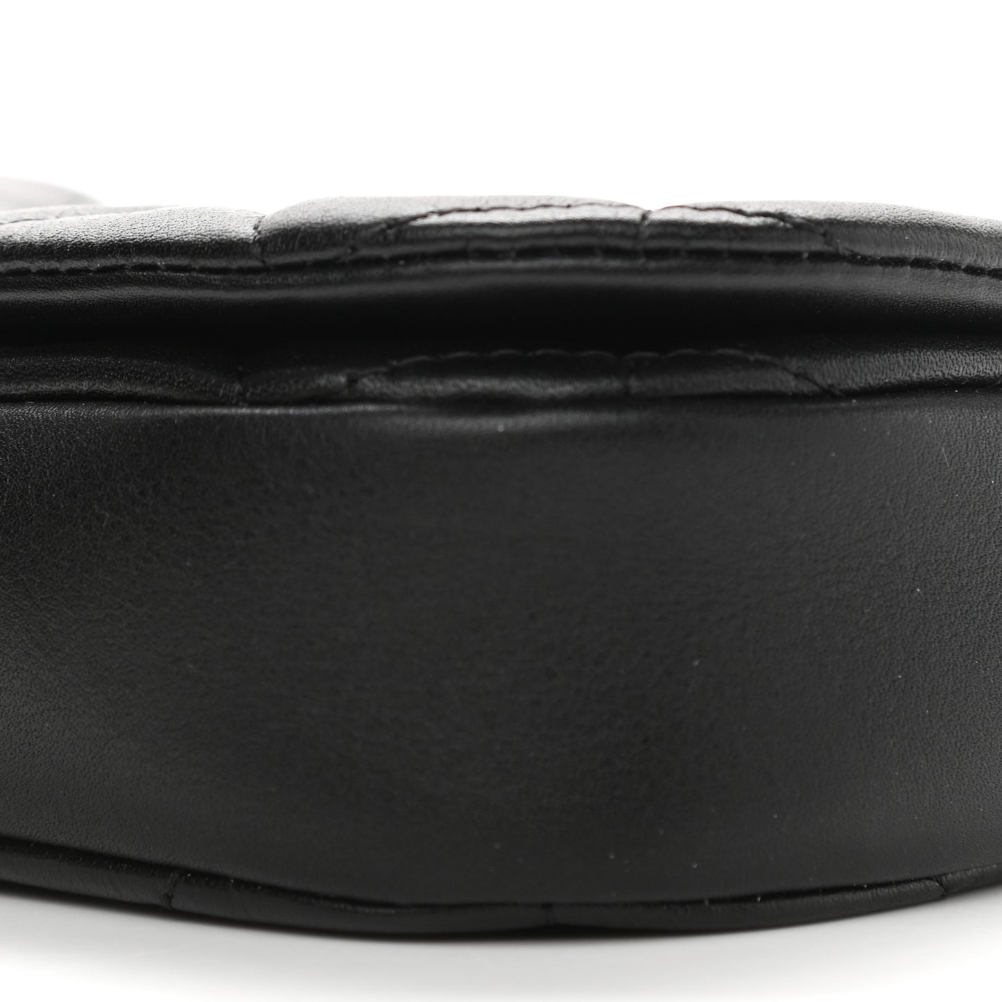 Calfskin Quilted Coco Mail Clutch With Chain Black