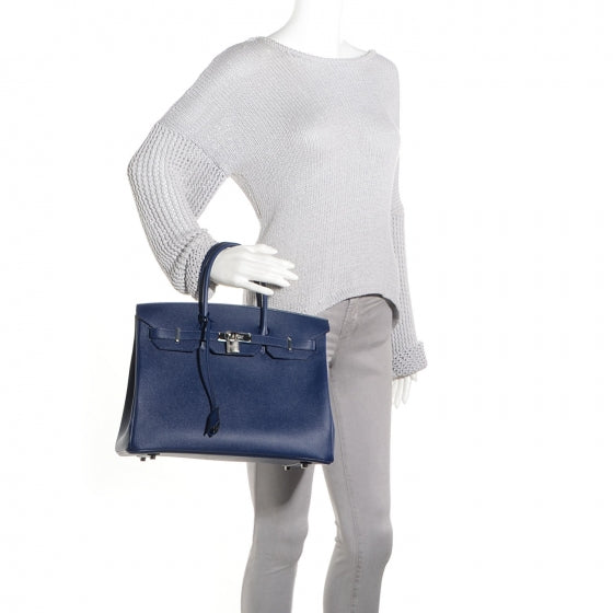 Hermes Epsom Birkin 35 Bleu Saphir 4 of 28