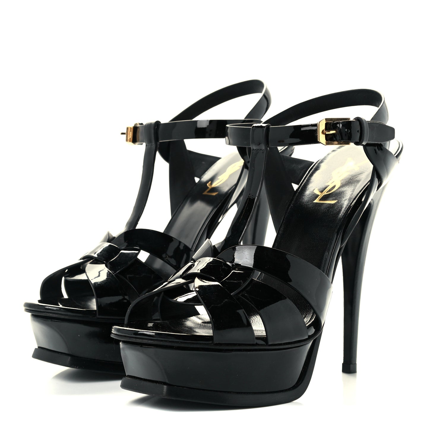 Patent Tribute 105 Platform Sandals 38.5 Black