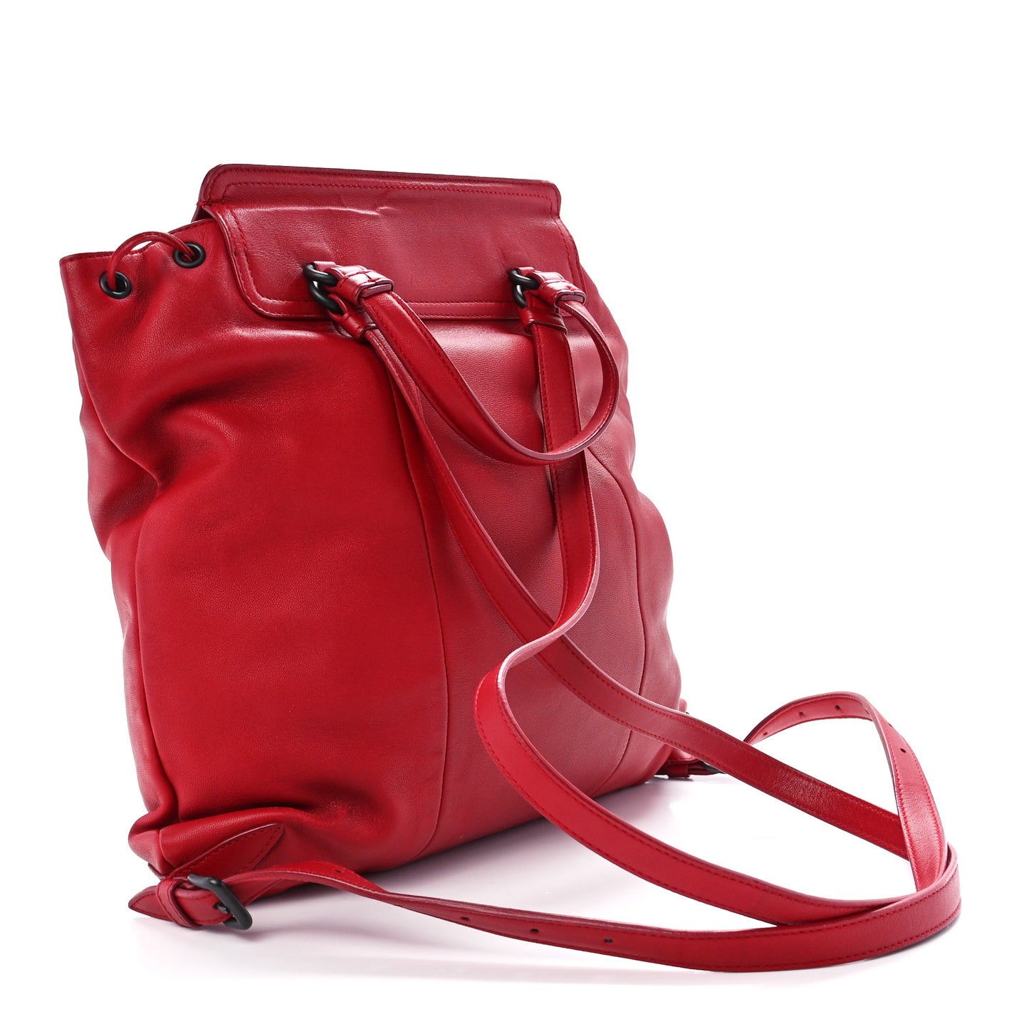 Nappa Intrecciato Backpack China Red