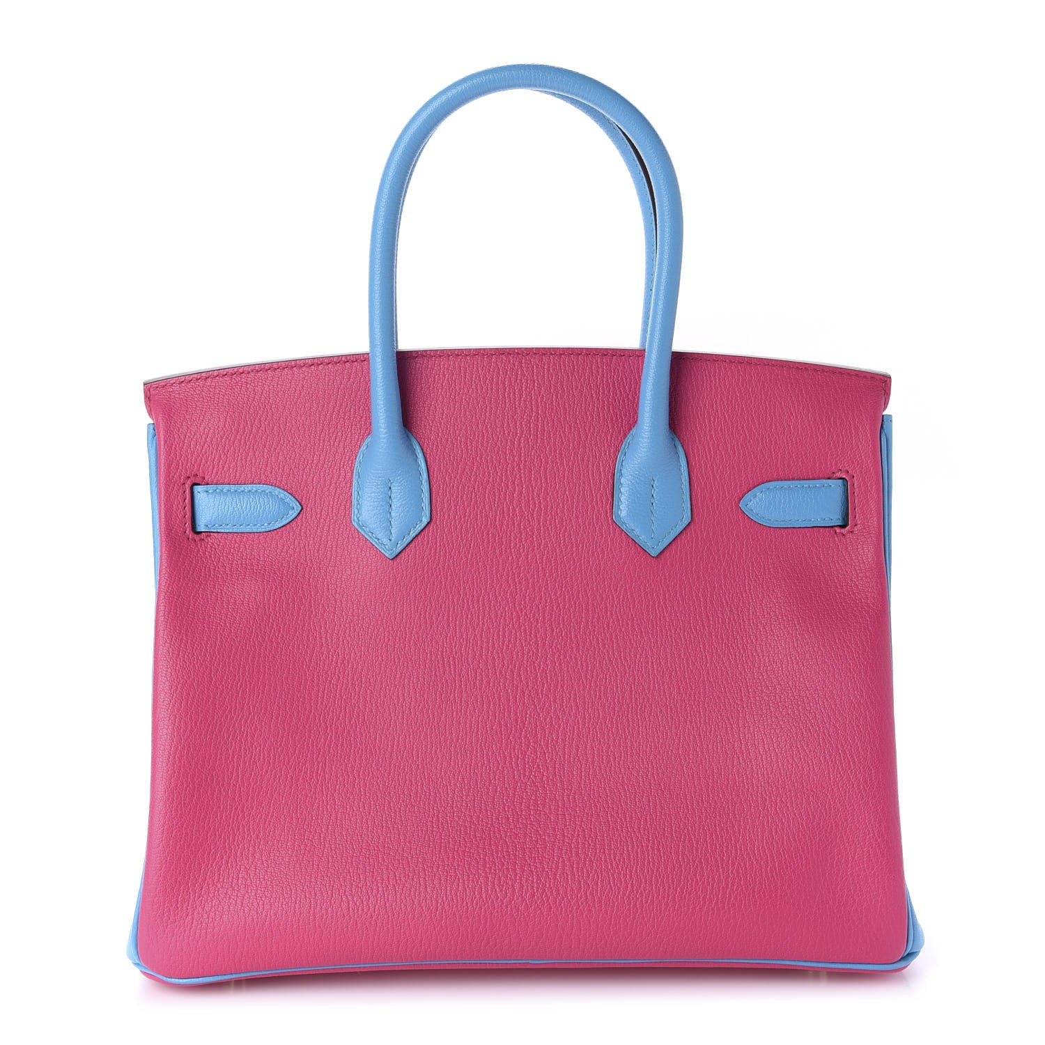 Hermes Chevre Mysore Horseshoe Birkin 30 Rose Shocking Celeste 4 of 34