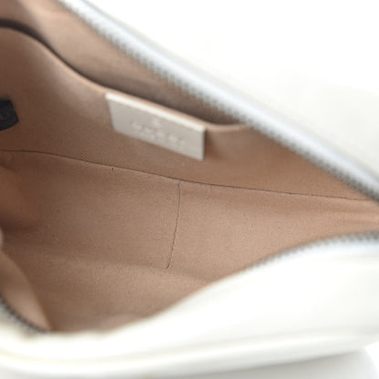 Gucci Calfskin Matelasse Mini GG Marmont Chain Shoulder Bag White 5 of 10