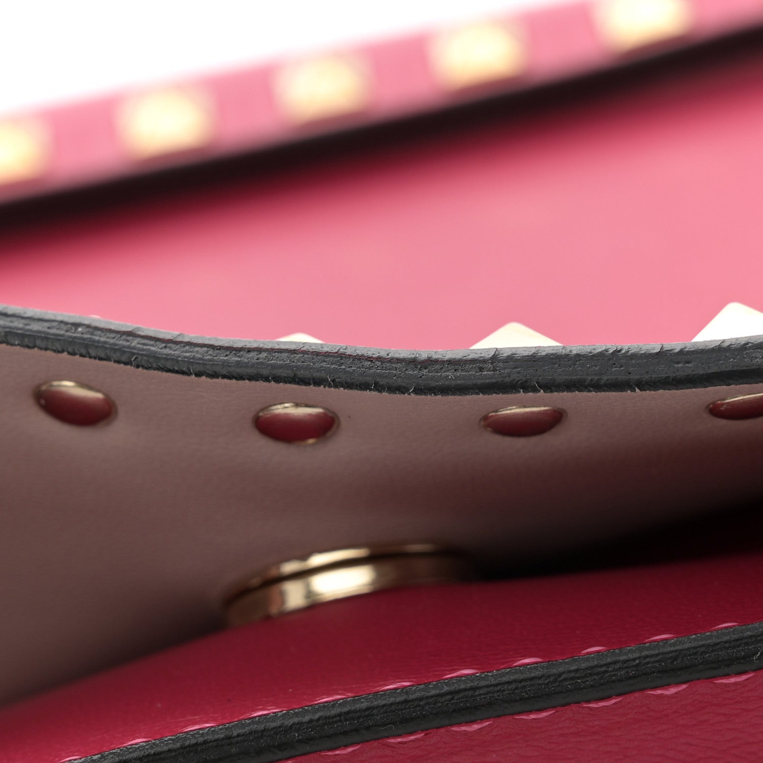 Valentino Garavani Nappa Rockstud Wristlet Clutch Fuxia 11 of 11