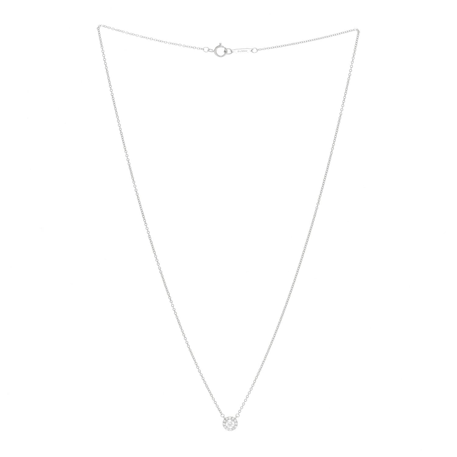 Tiffany Platinum Diamond .22ct Soleste Pendant 3 of 5