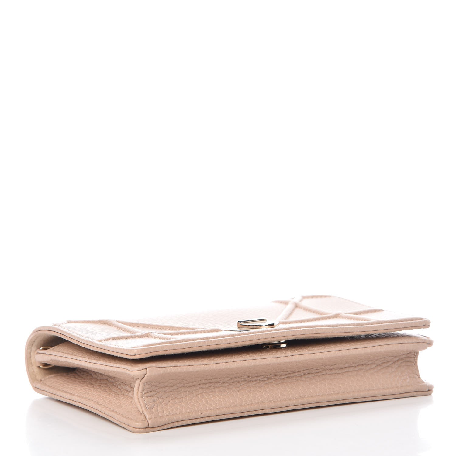 Christian Dior Grained Calfskin Diorama Wallet on Chain Pouch Nude 4 of 7