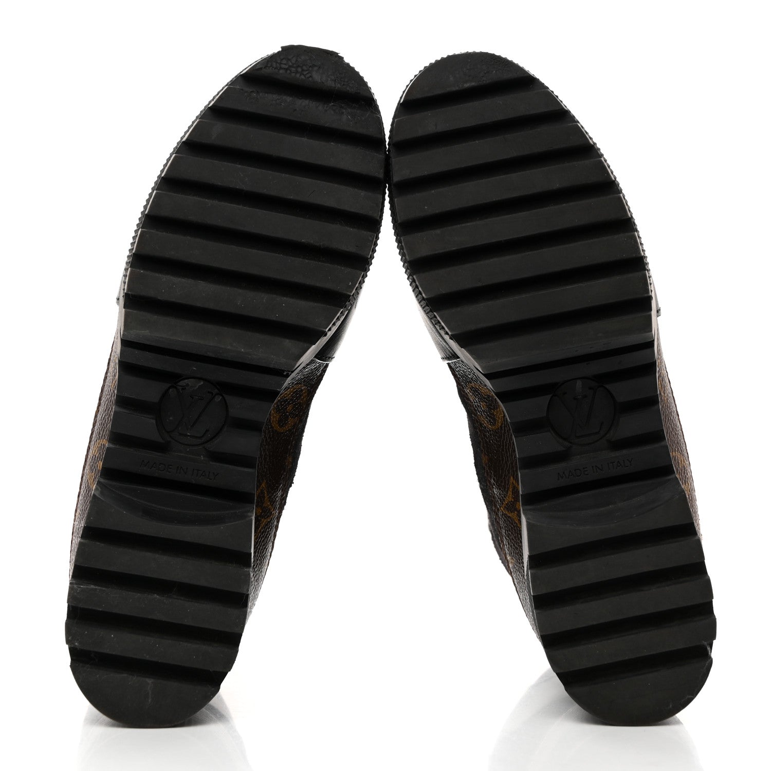 Louis Vuitton Suede Calfskin Monogram Laureate Platform Desert Boots 37 Black 5 of 8