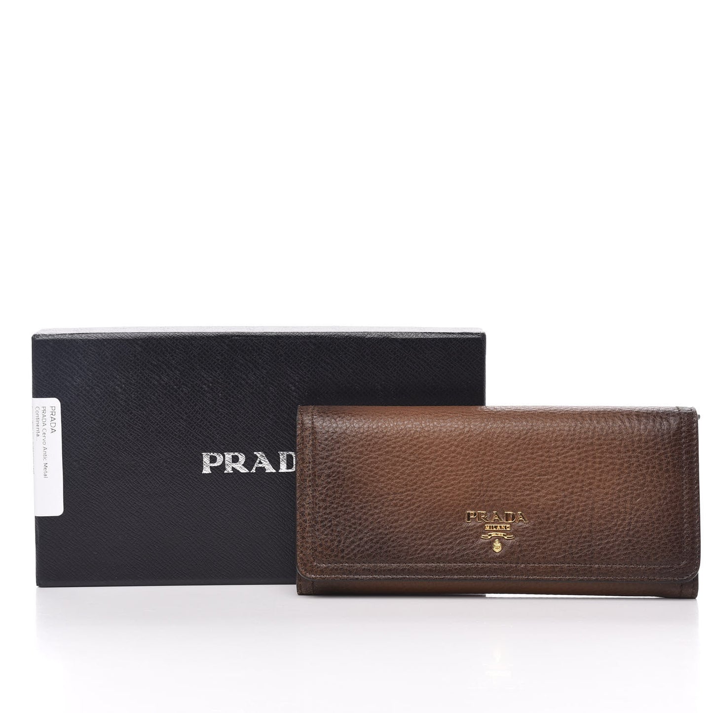 Cervo Antic Metal Continental Wallet Nocciolo