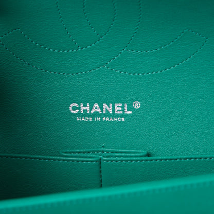 Chanel Lambskin Quilted Jumbo Double Flap Green 6 of 9