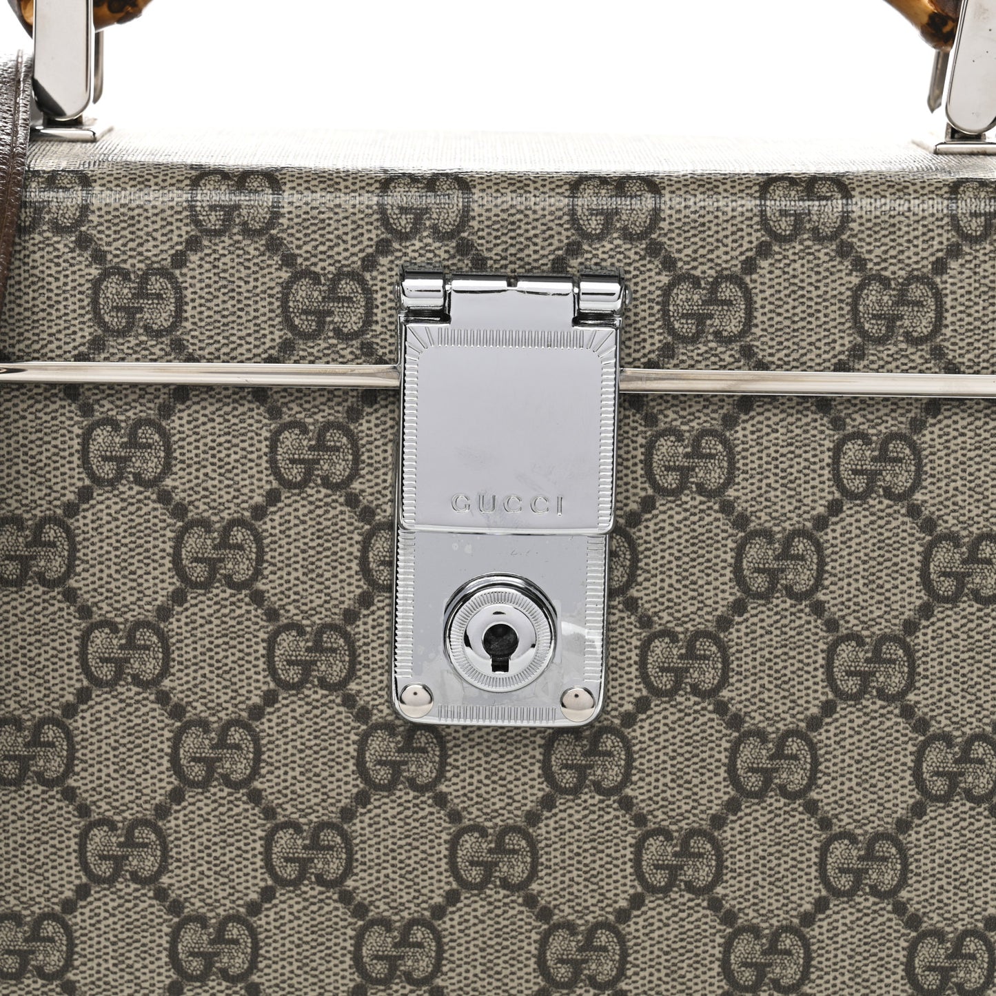 GG Supreme Monogram Globe-Trotter Beauty Case Brown