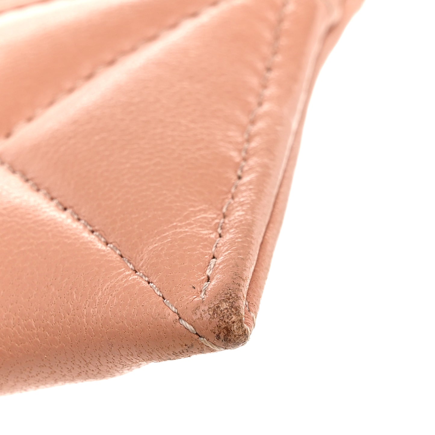 Lambskin Quilted Chanel 19 Card Holder Brown
