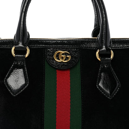 Gucci Suede Patent GG Web Medium Ophidia Boston Black 8 of 11