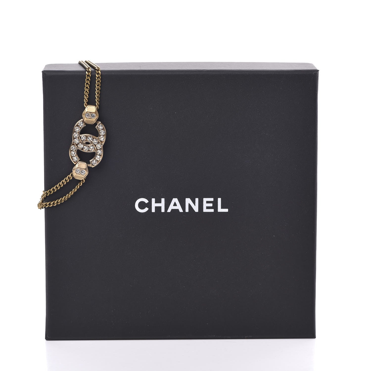 Chanel Crystal CC Chain Bracelet Gold 5 of 5