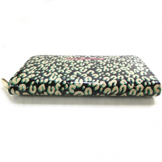 Leopard Zippy Wallet Blue Infini