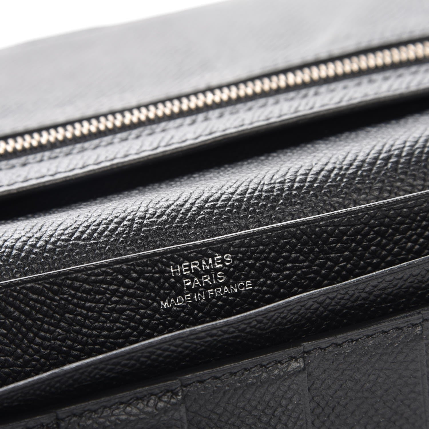 Hermes Epsom Bearn Gusset Wallet Black 6 of 8