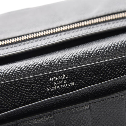 Hermes Epsom Bearn Gusset Wallet Black 6 of 8