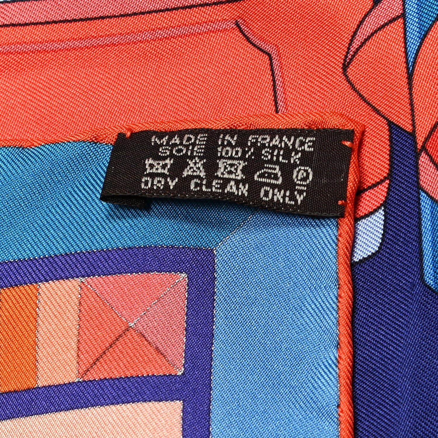 Hermes Silk Colliers de Chiens Giant Scarf 140 Indigo Orange Cobalt 6 of 6