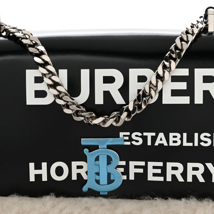 Burberry Coated Canvas Shearling Horseferry Print Small Lola Bag Black 8 of 10