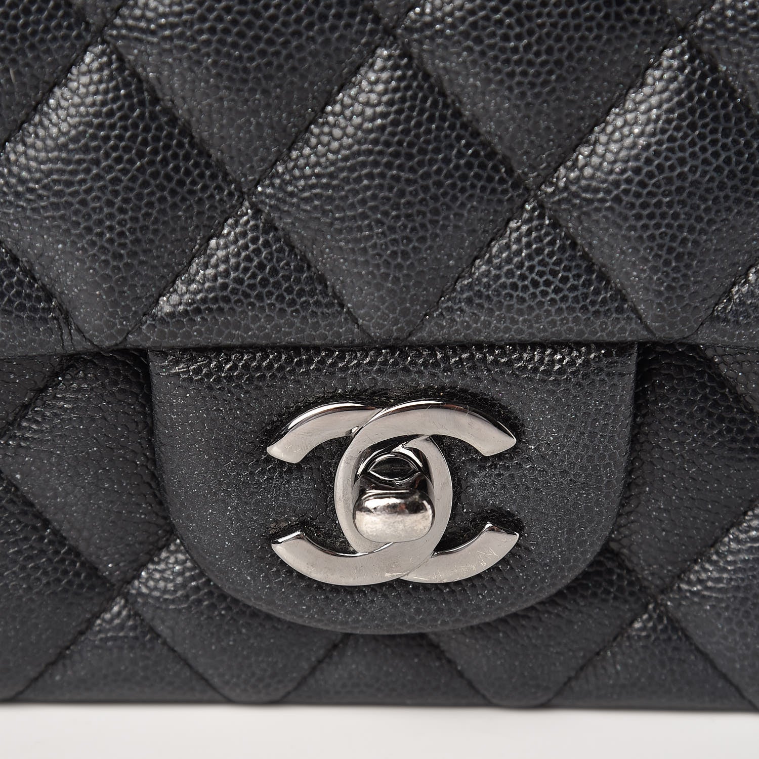 Chanel Iridescent Caviar Quilted Mini Rectangular Flap Black 8 of 11