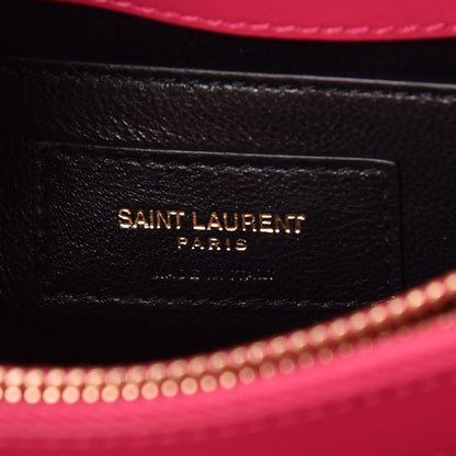 Saint Laurent Calfskin Y Quilted Monogram Small Loulou Chain Satchel Fresh Fuchsia 6 of 8