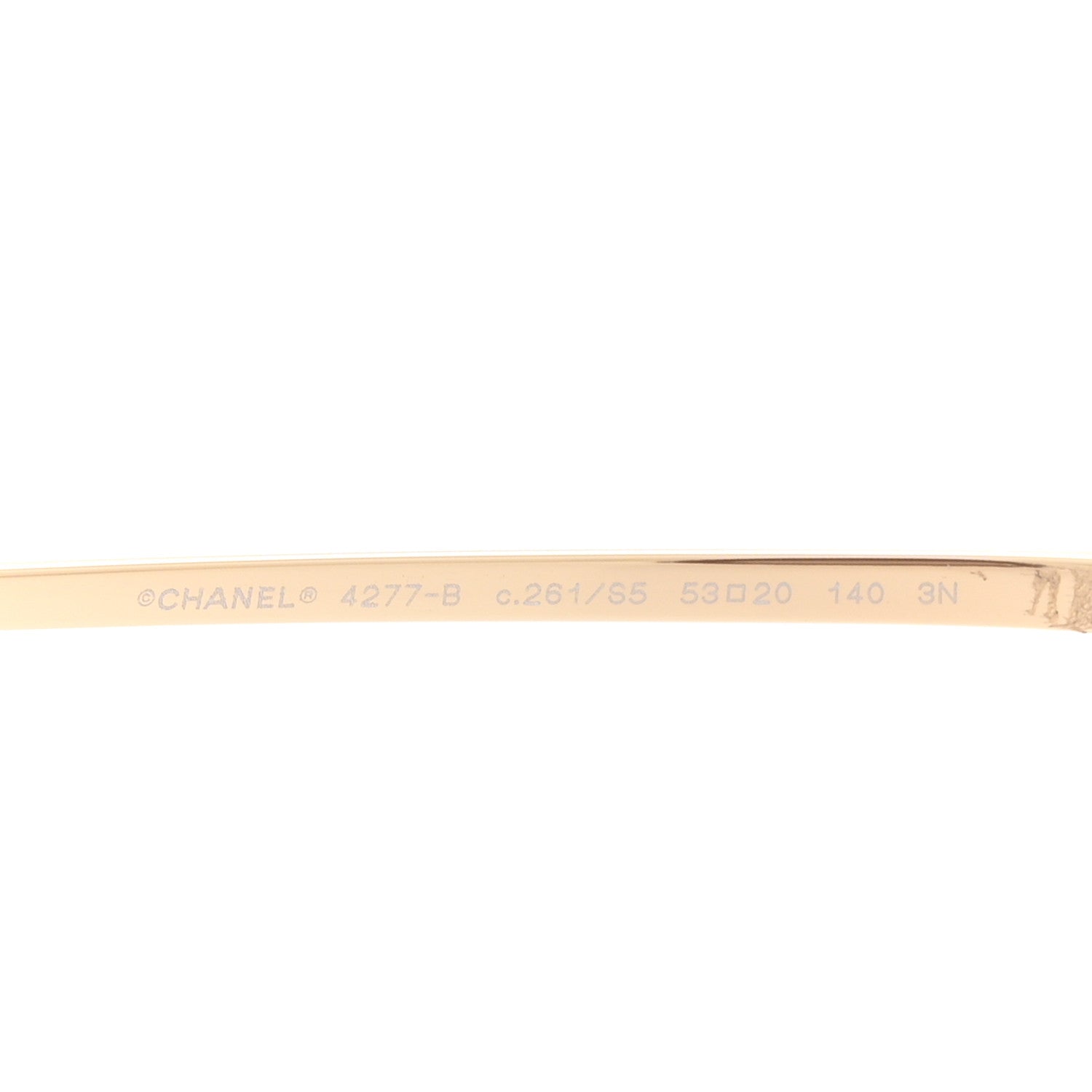 Chanel Square Frame Sequin Sunglasses 4277-B Gold Brown 5 of 8