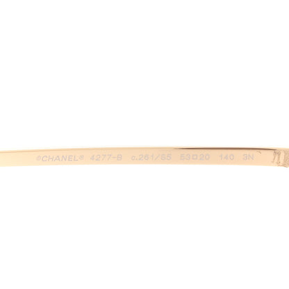 Chanel Square Frame Sequin Sunglasses 4277-B Gold Brown 5 of 8