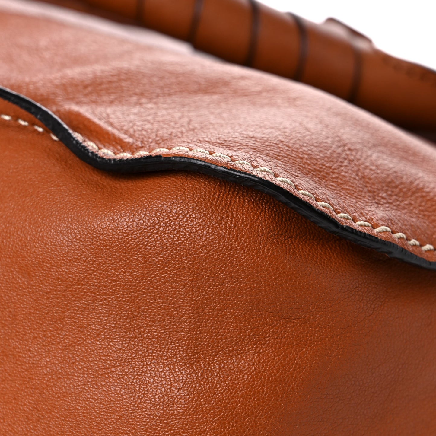 Calfskin Medium Marcie Lock Satchel Tan