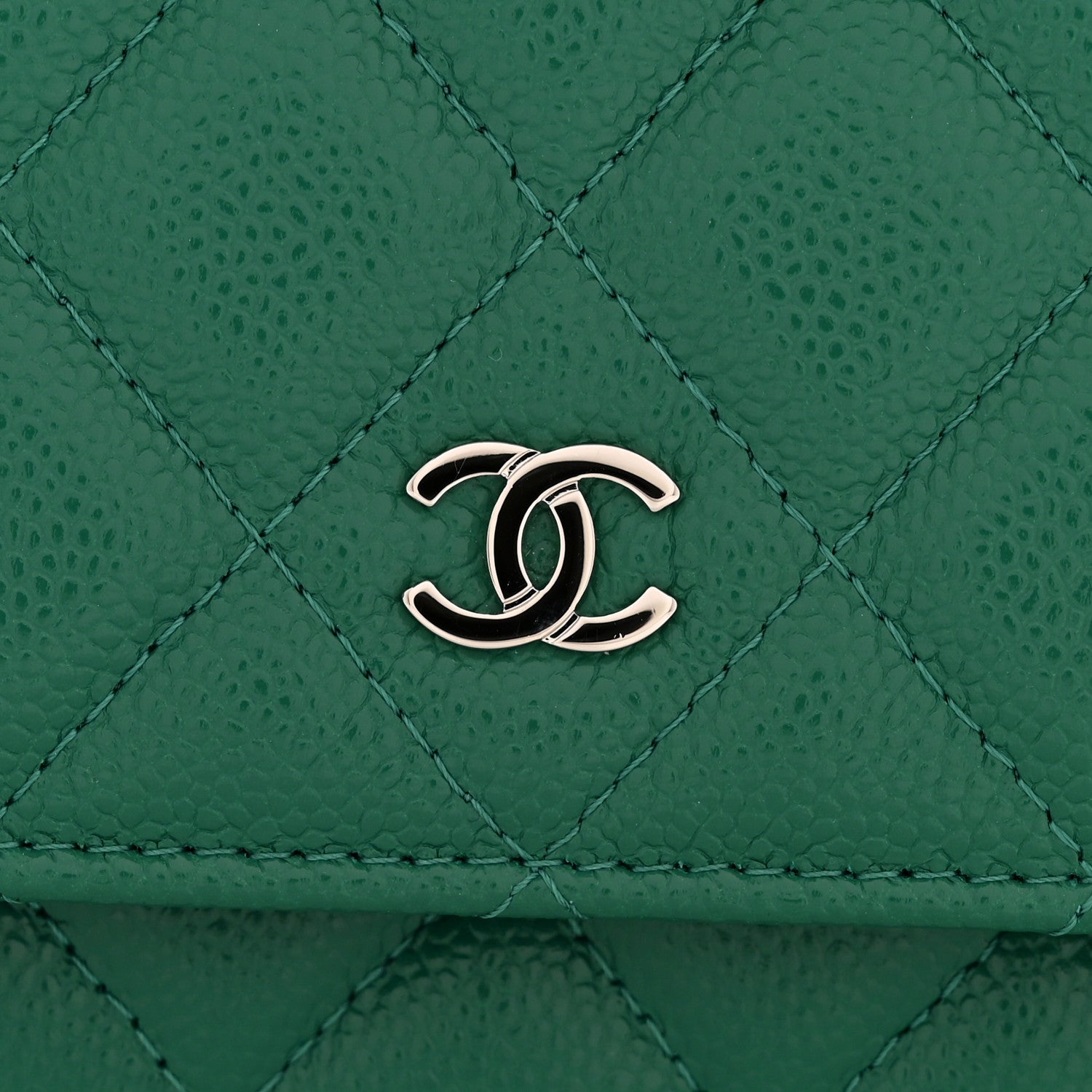 Chanel Caviar Quilted Wallet On Chain WOC Green 12 of 12