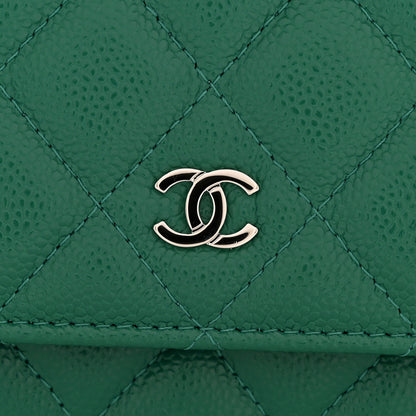 Chanel Caviar Quilted Wallet On Chain WOC Green 12 of 12