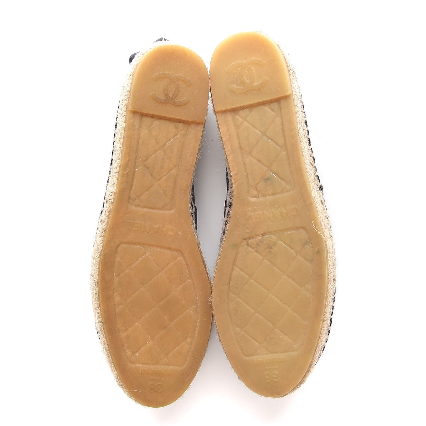 Lambskin CC Espadrilles 38 Navy Black