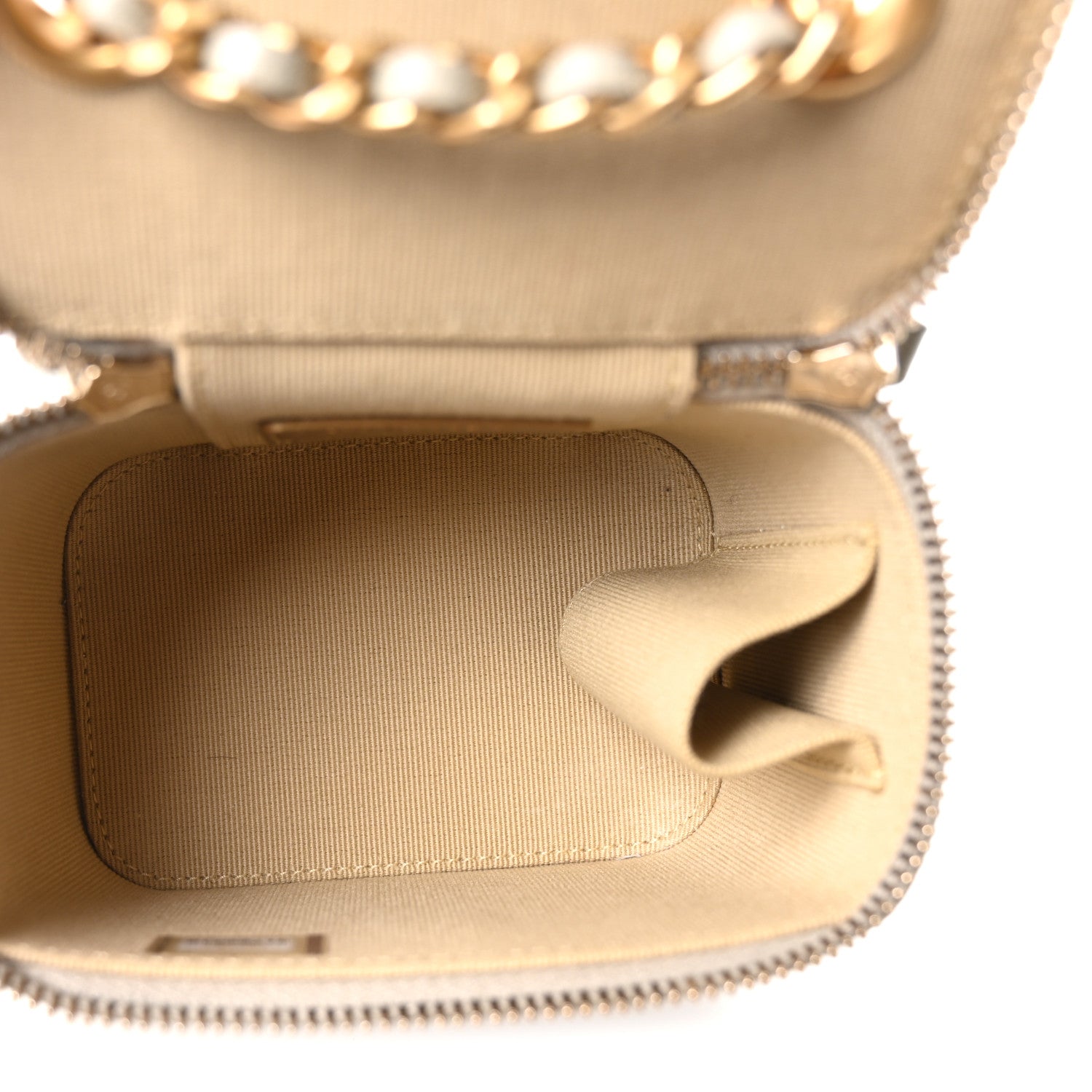 Chanel Lambskin Quilted Pearl Crush Mini Vanity Case With Chain Grey 5 of 10