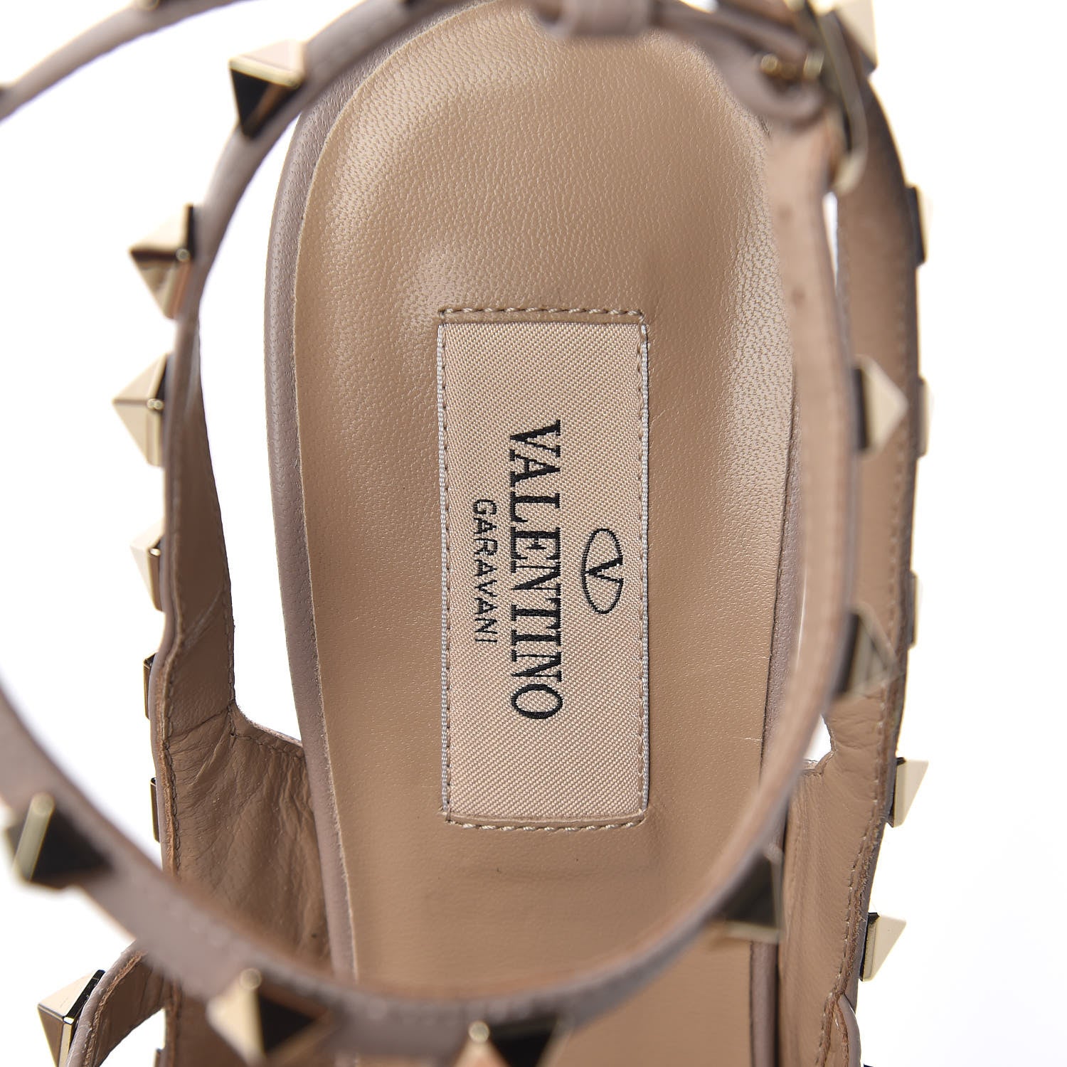 Valentino Garavani Patent Rockstud Ankle Strap Pumps 39 Poudre 7 of 9