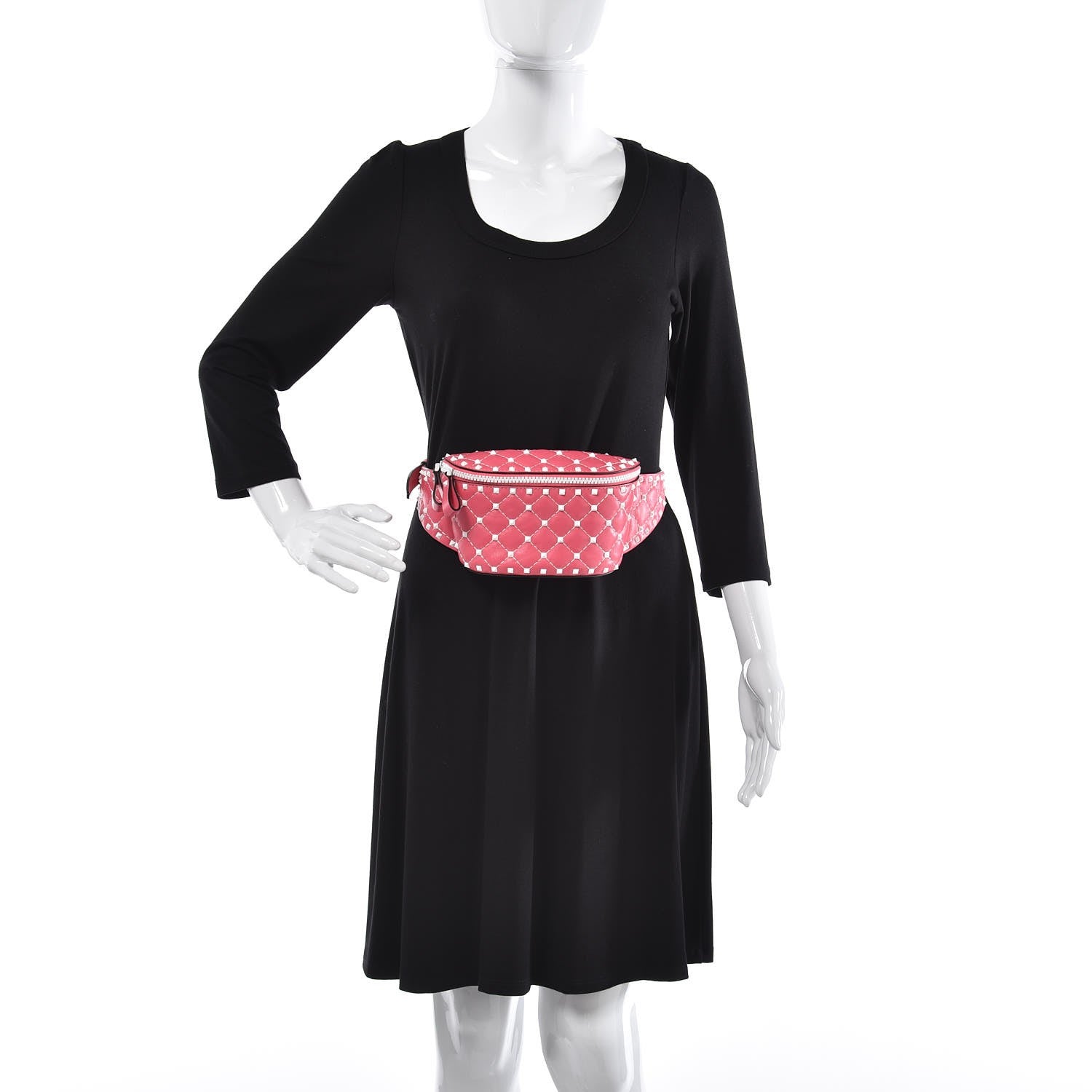 Valentino Garavani Lambskin Free Rockstud Spike Belt Bag Shadow Pink 2 of 6