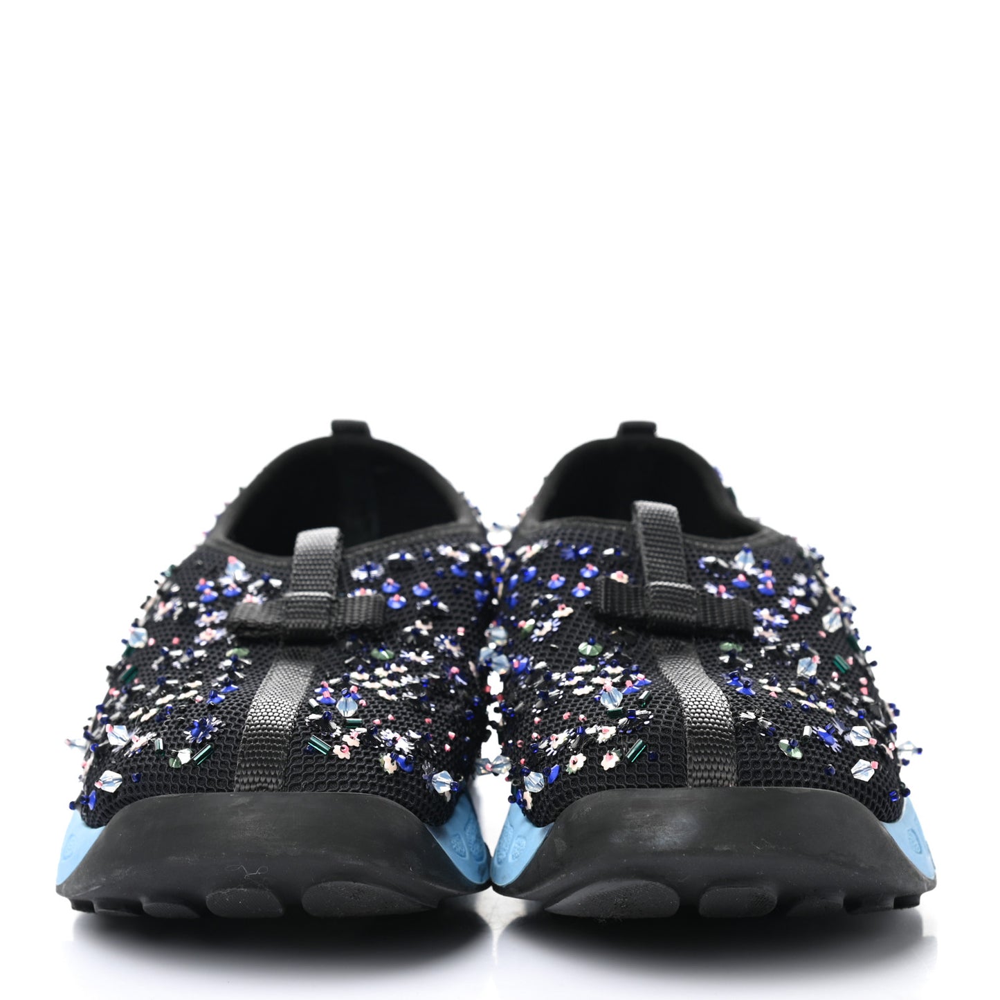 Technical Canvas Embellished Dior Fusion Sneakers 36.5 Black Blue