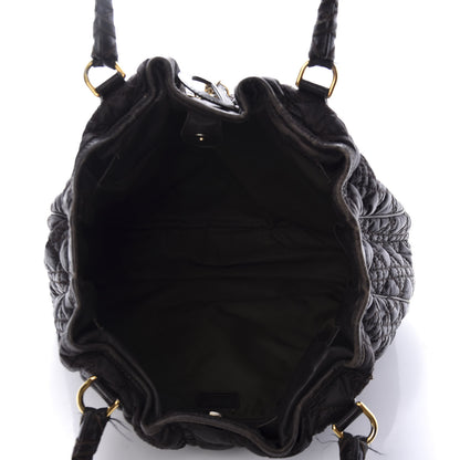 Christian Dior Nylon Cannage Shopper Tote Black 5 of 15