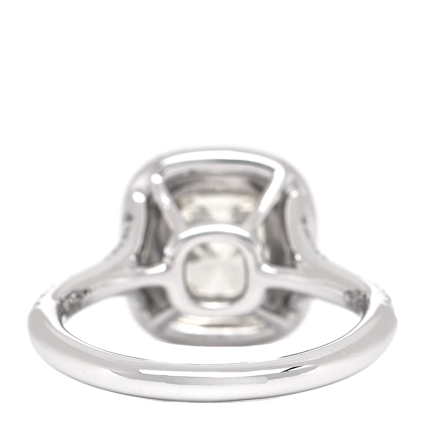 Tiffany Platinum 18K Yellow Gold Yellow Diamond 1.10ct Soleste Cushion Cut Engagement Ring 47 4 3 of 5