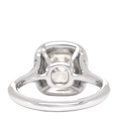 Tiffany Platinum 18K Yellow Gold Yellow Diamond 1.10ct Soleste Cushion Cut Engagement Ring 47 4 3 of 5
