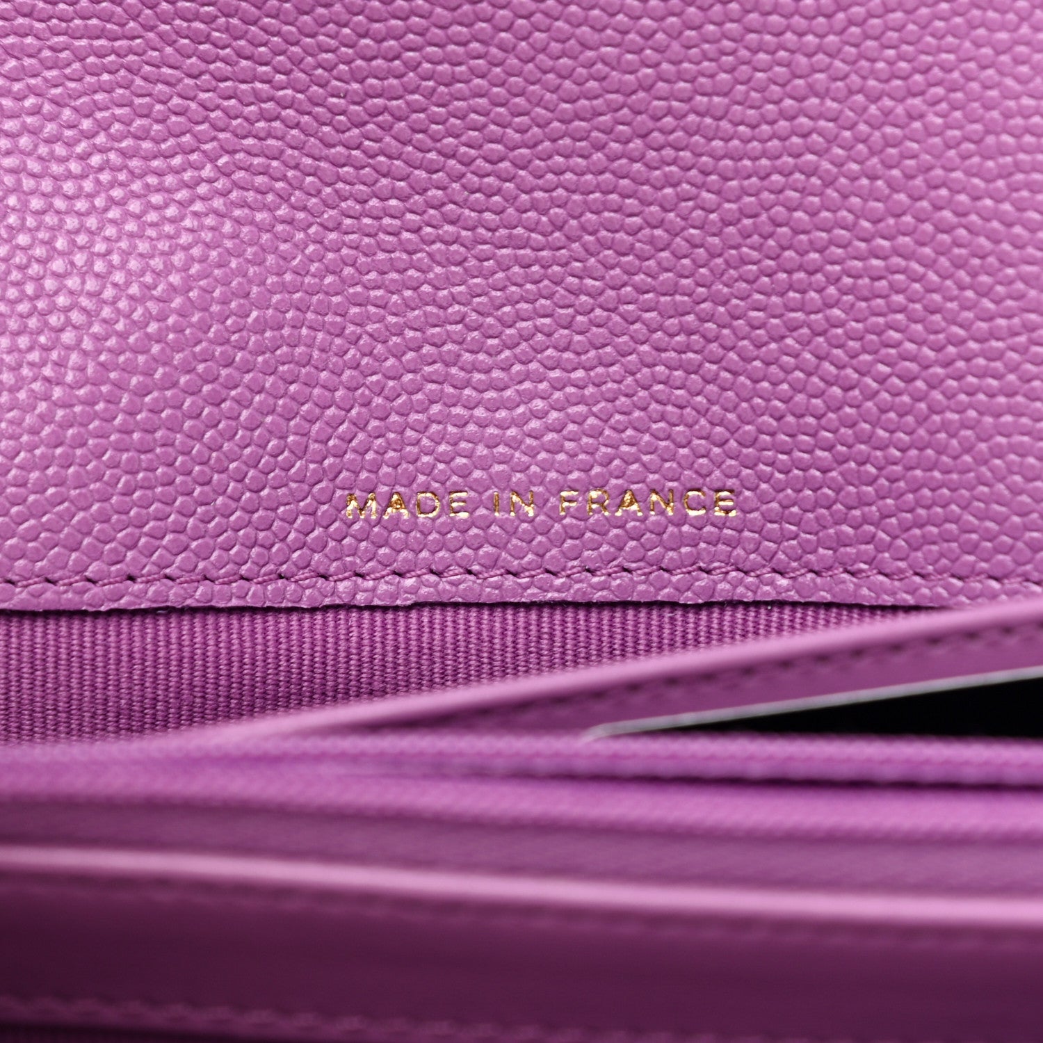 Chanel Caviar Quilted Large Flap Wallet Purple 7 of 9