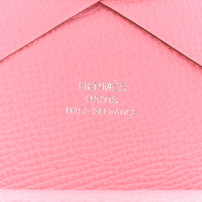 Hermes Epsom Calvi Duo Card Case Rose Confetti 6 of 8